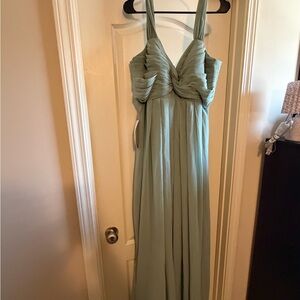 Azazie Matcha Green Bridesmaid dress